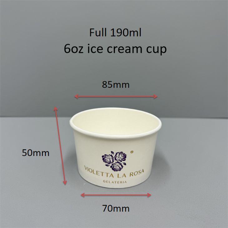 6oz ice cream paper tubs
