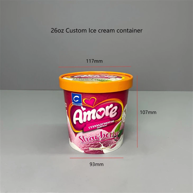 750ml ice cream paper tubs with lids