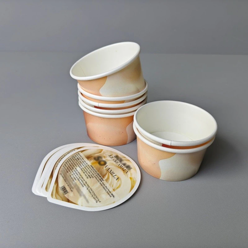 3oz 100ml Small Ice Cream Cups With Seal And FDA factory