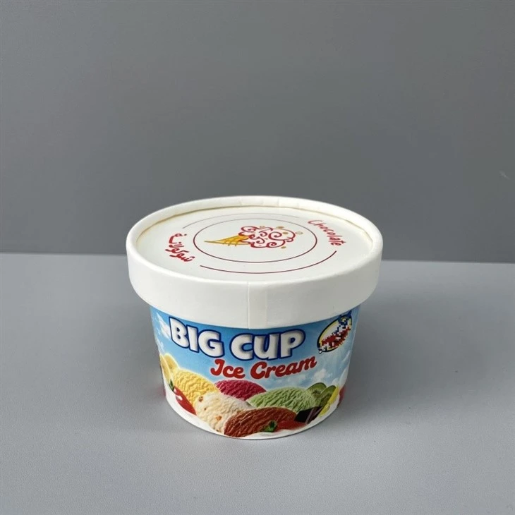 5oz Personalized Food Grade Ice Cream Cups With Paper Lid suppliers