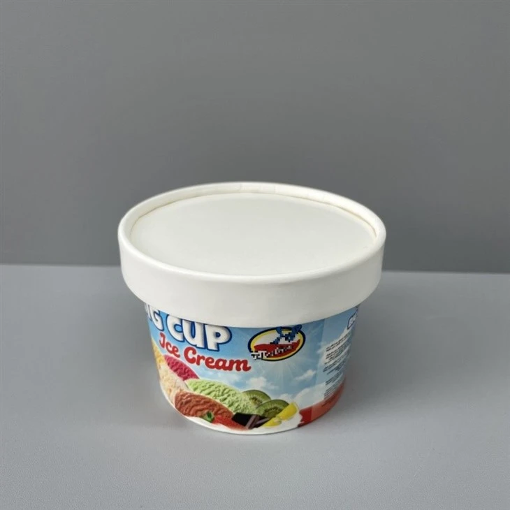 5oz Personalized Food Grade Ice Cream Cups With Paper Lid factory
