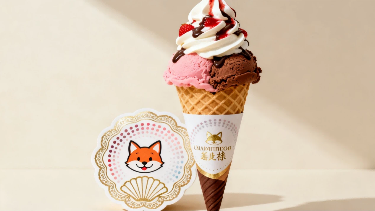 Ice Cream Cone Wrappers with printing 2 Ice Cream Cone Wrappers with printing 2