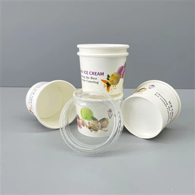 130ml Custom Ice Cream Paper Cup For Ice Cream Store