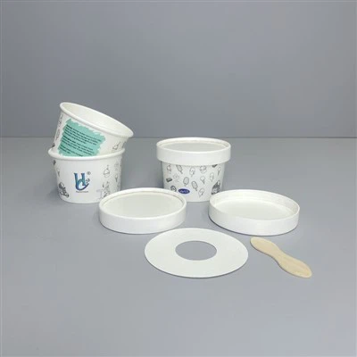 3oz Ice Cream Cups with Paper Lids For Refrigerator Freezer Storage