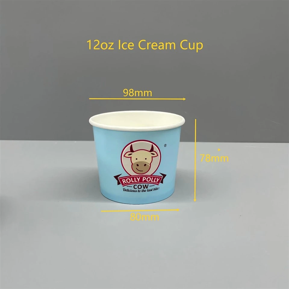 Wholesale 12oz Ice Cream Cups With 4 Sizes & 3 Lid Types Options high quality